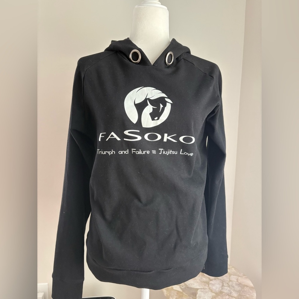 FASOKO Black Graphic Hoodie